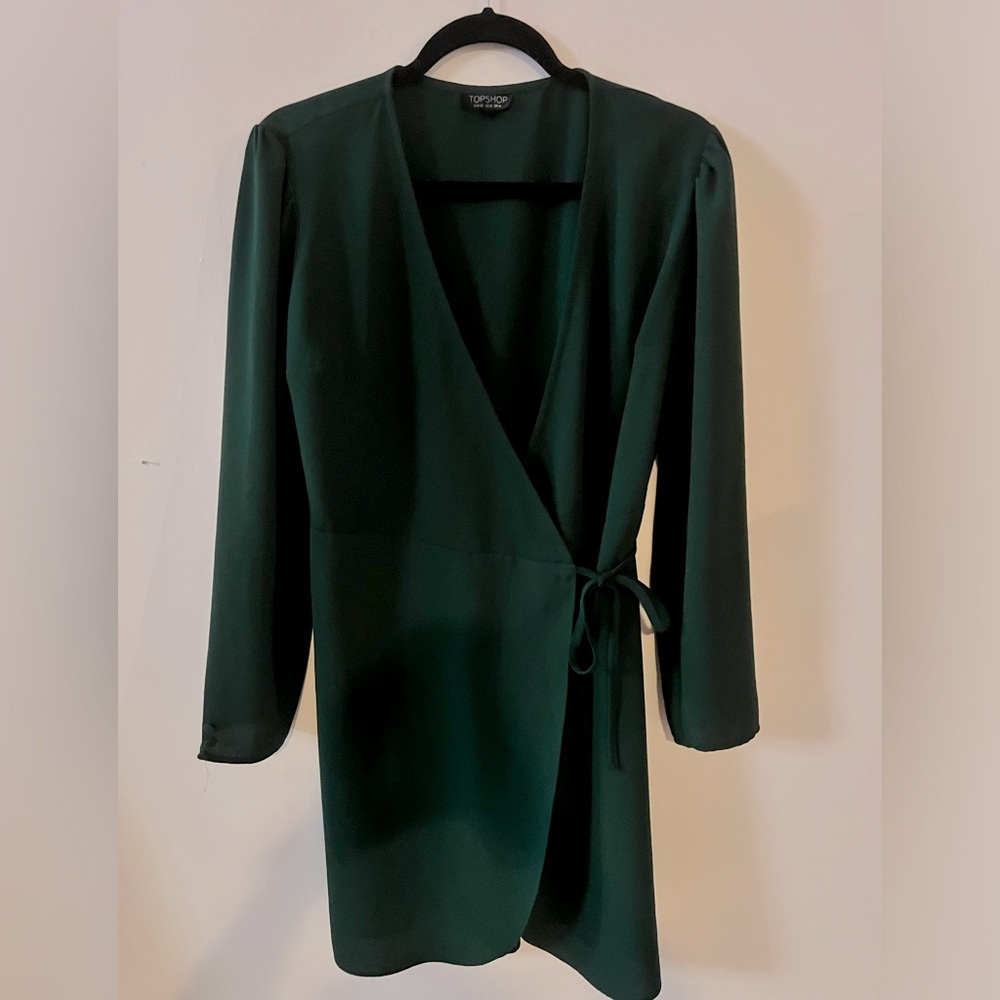 Top shop Green Wrap Dress